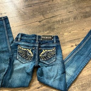 Womens Premiere by Rue 21 jeans. Size 25, 32 inseam, bootcut.